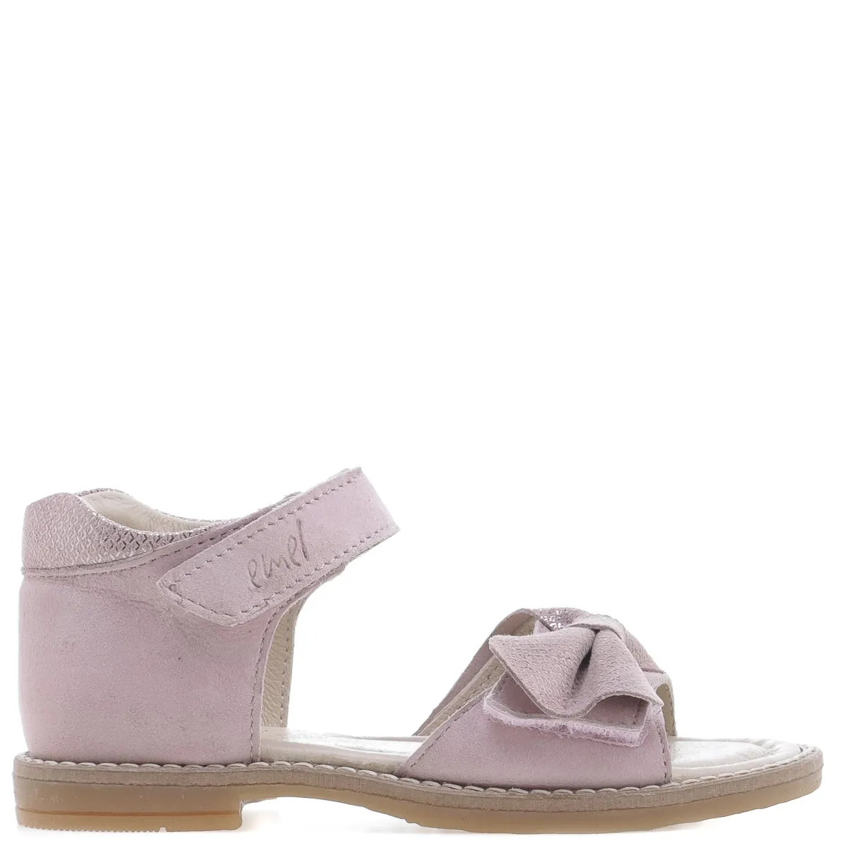 (2681-6) Emel pink bow velcro sandals