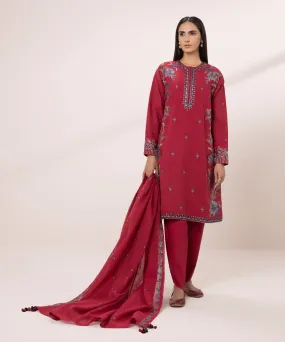 3 Piece - Embroidered Jacquard Suit