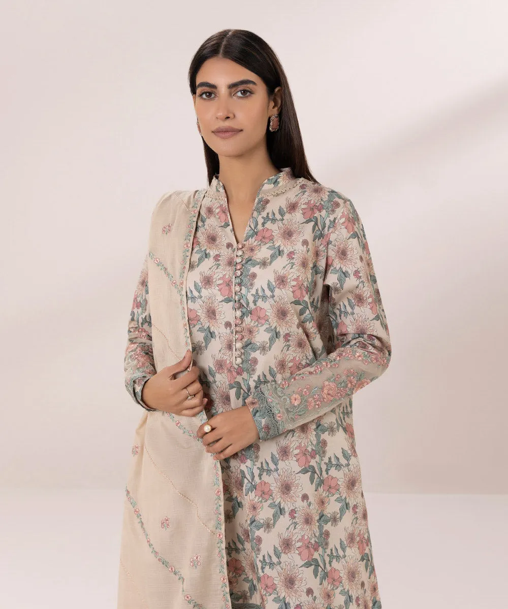 3 Piece - Embroidered Lawn Suit