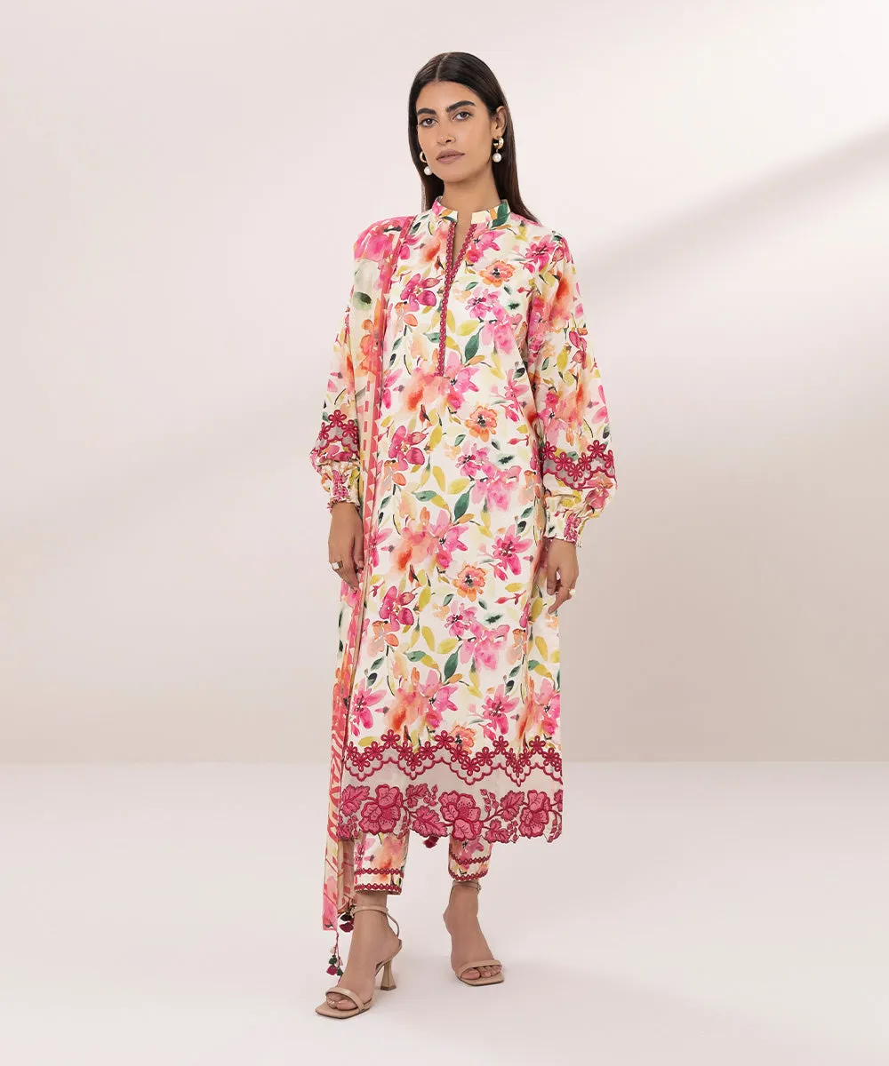 3 Piece - Embroidered Lawn Suit