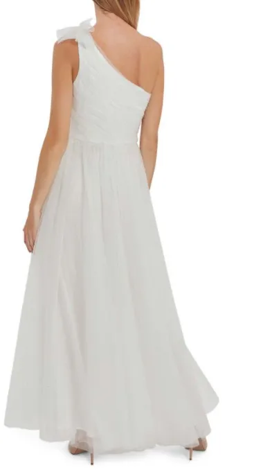 Akira Spot Tulle Maxi Dress White