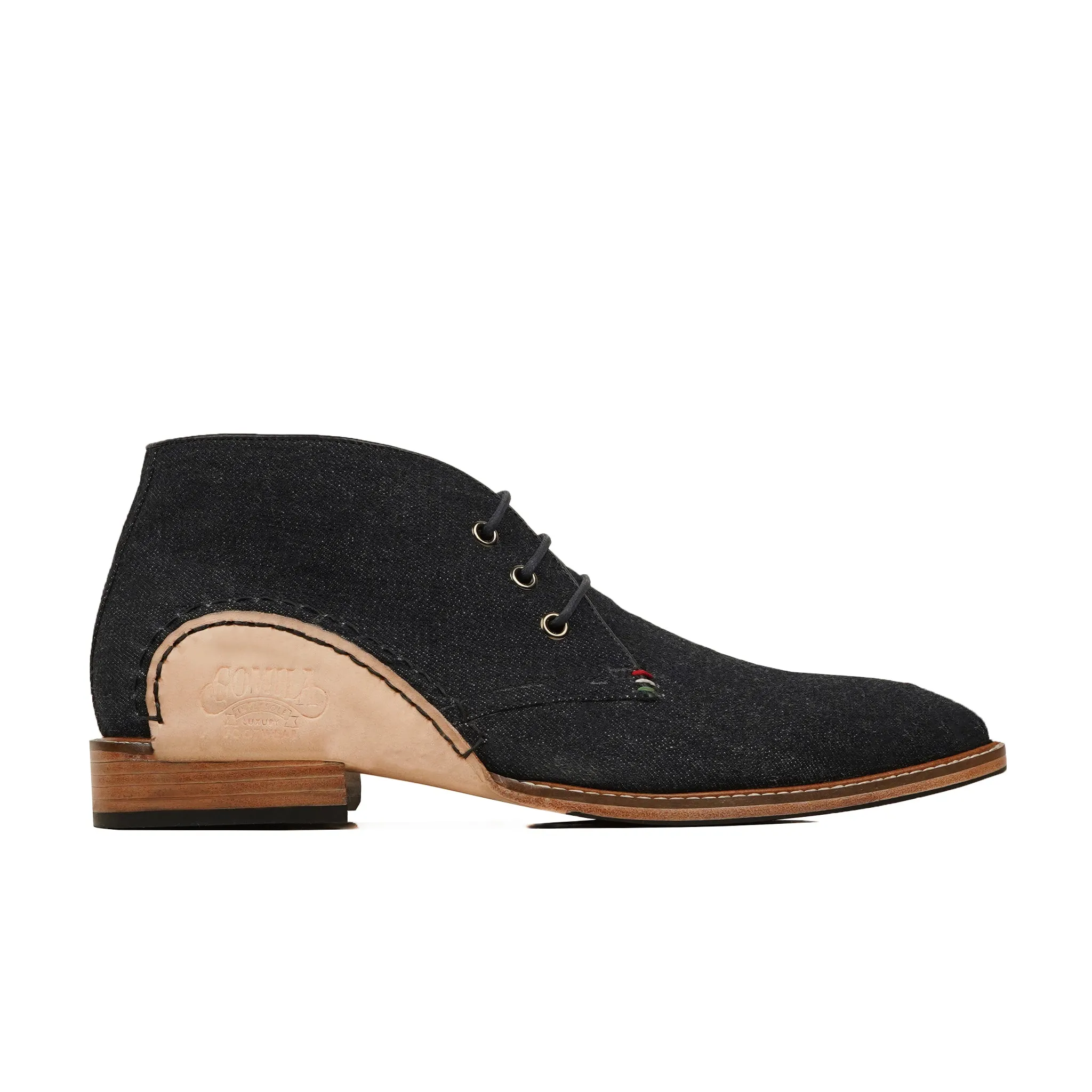 Alma- Men's Black Canvas Chukka Boot