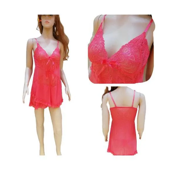 Baby-doll beautiful Net Short Nighty