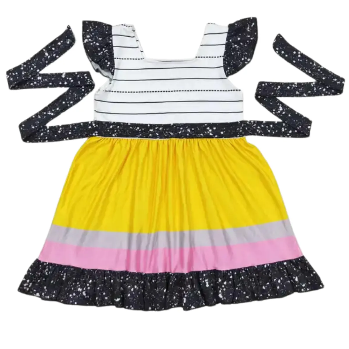 Back to School Dress Perfection Flutter Sleeve -Kids