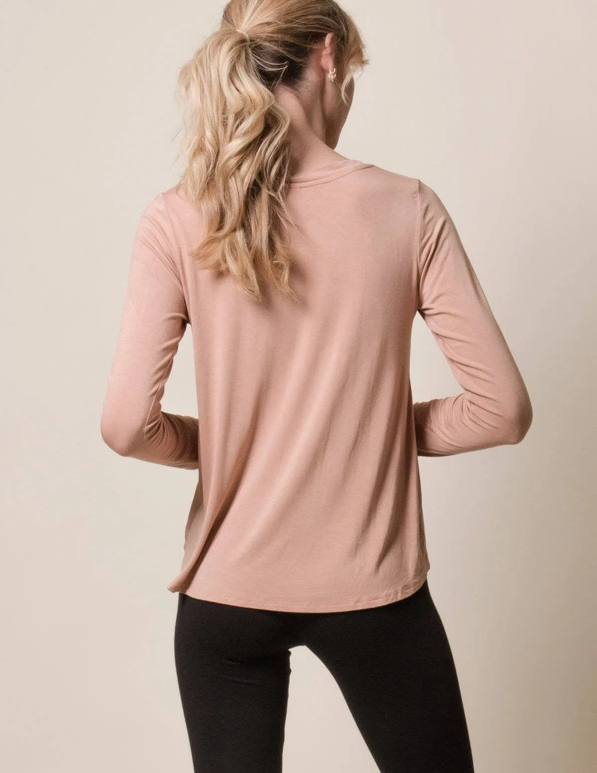 Bamboo Relaxed Long Sleeve Tee - As-Is-Clearance