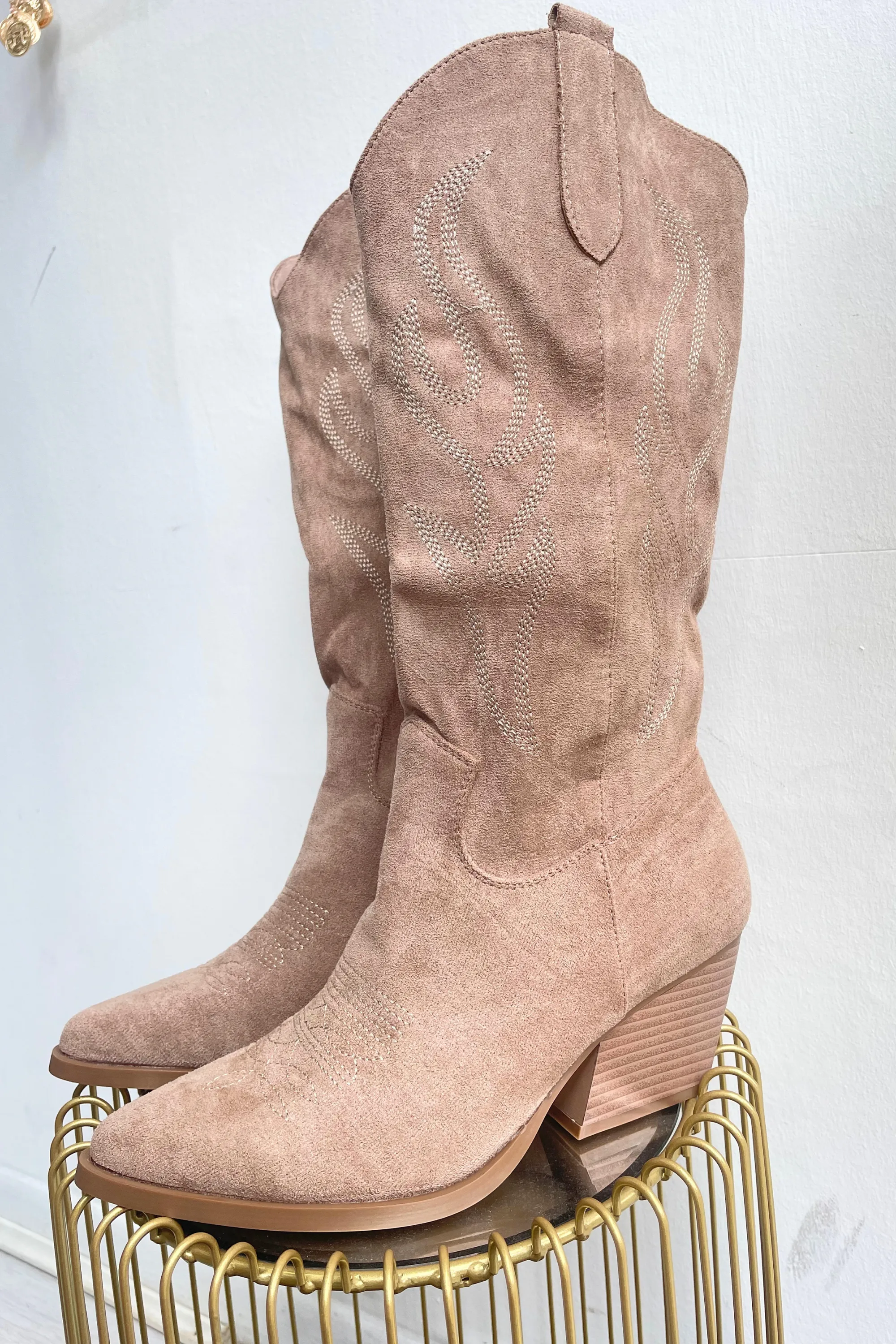 Beige Cowboy Boots