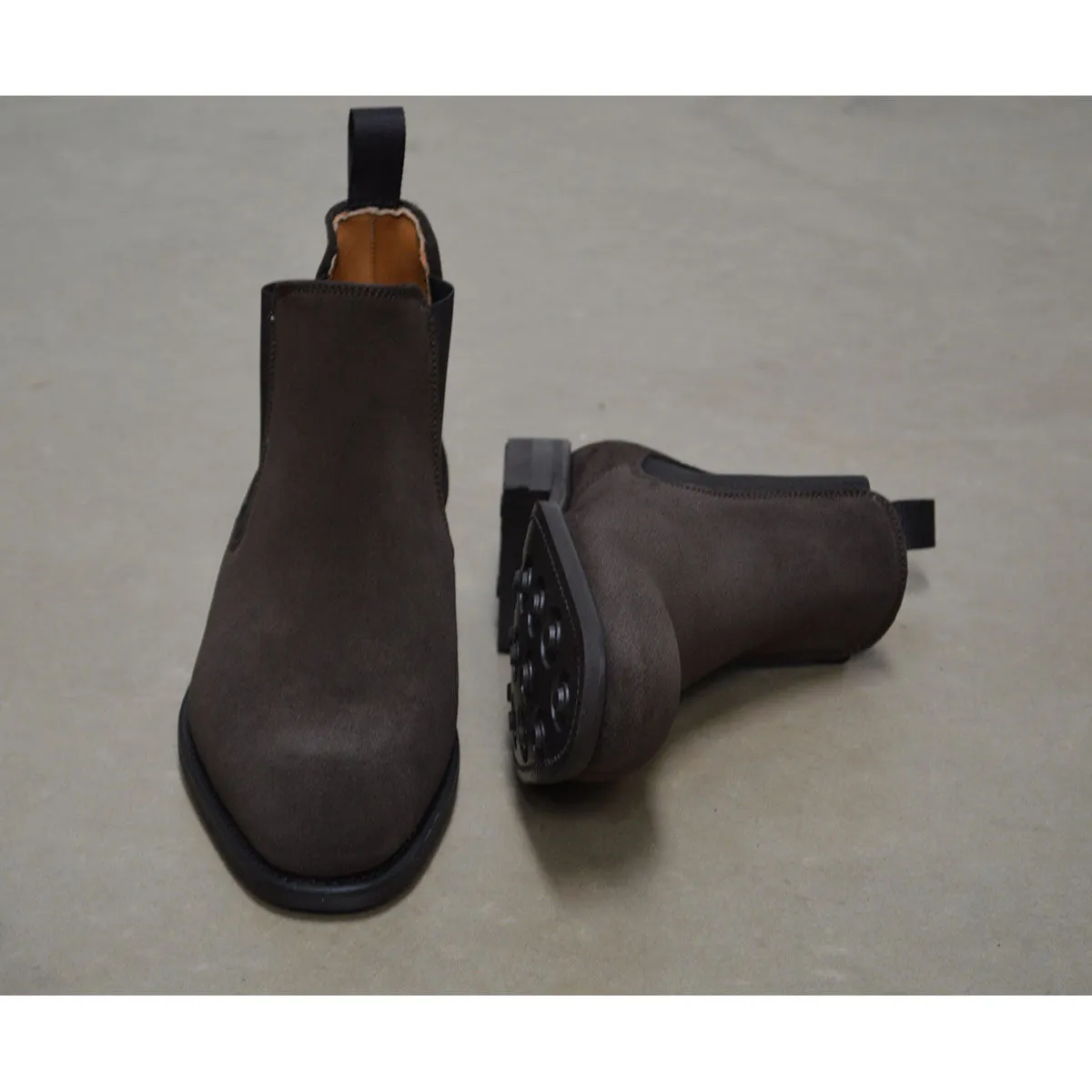 Berwick 1707 Chelsea Boot (475)- Dark Brown Suede