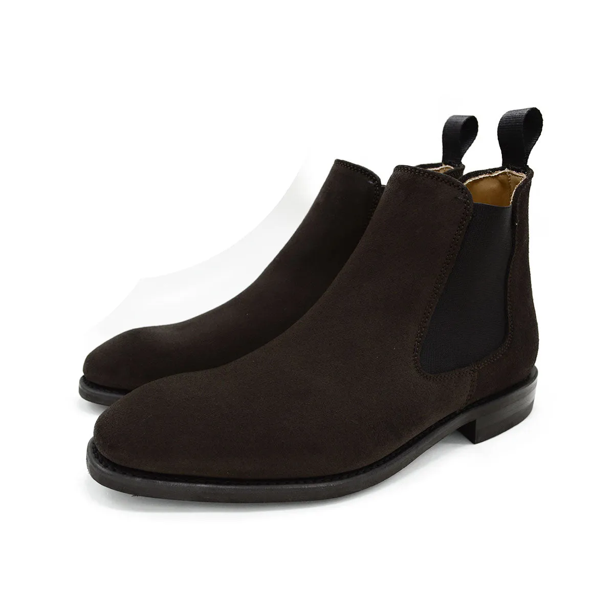 Berwick 1707 Chelsea Boot (475)- Dark Brown Suede