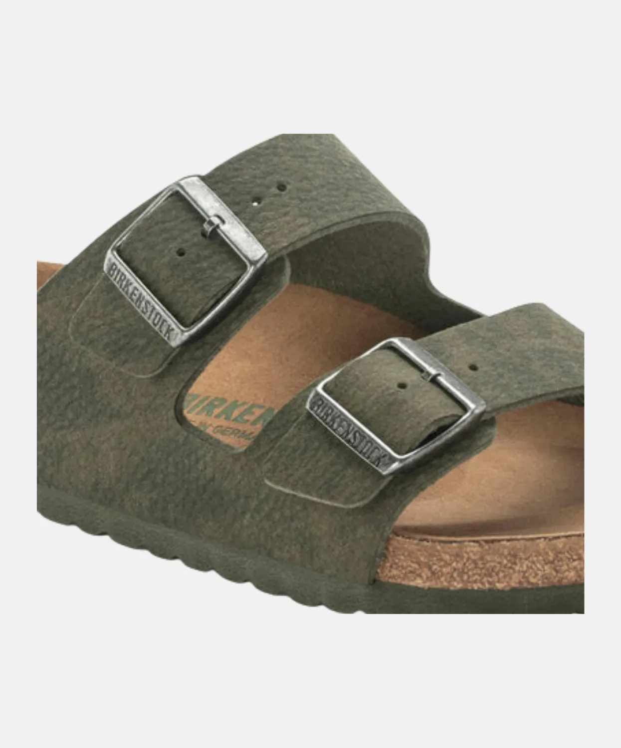 Birkenstock Arizona BirkiBuc Desert Dust Thyme Vegan Sandals