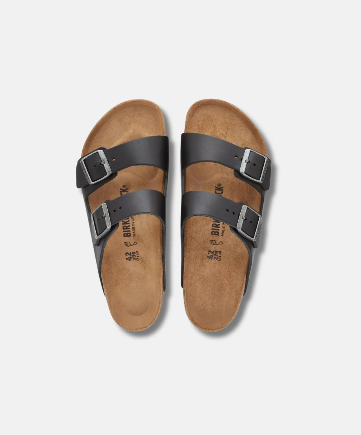 Birkenstock Arizona Vintage Leather Wood Black Sandals