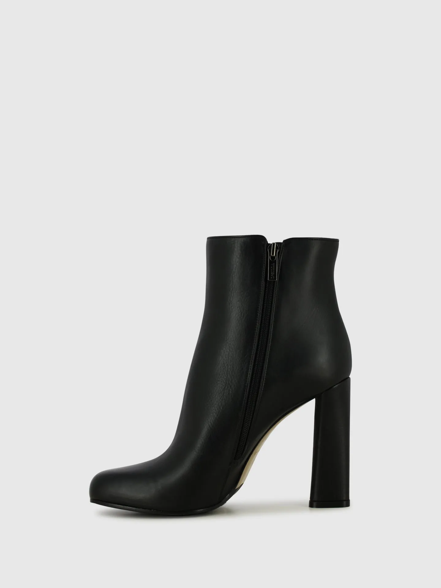 Black Zip Up Ankle Boots