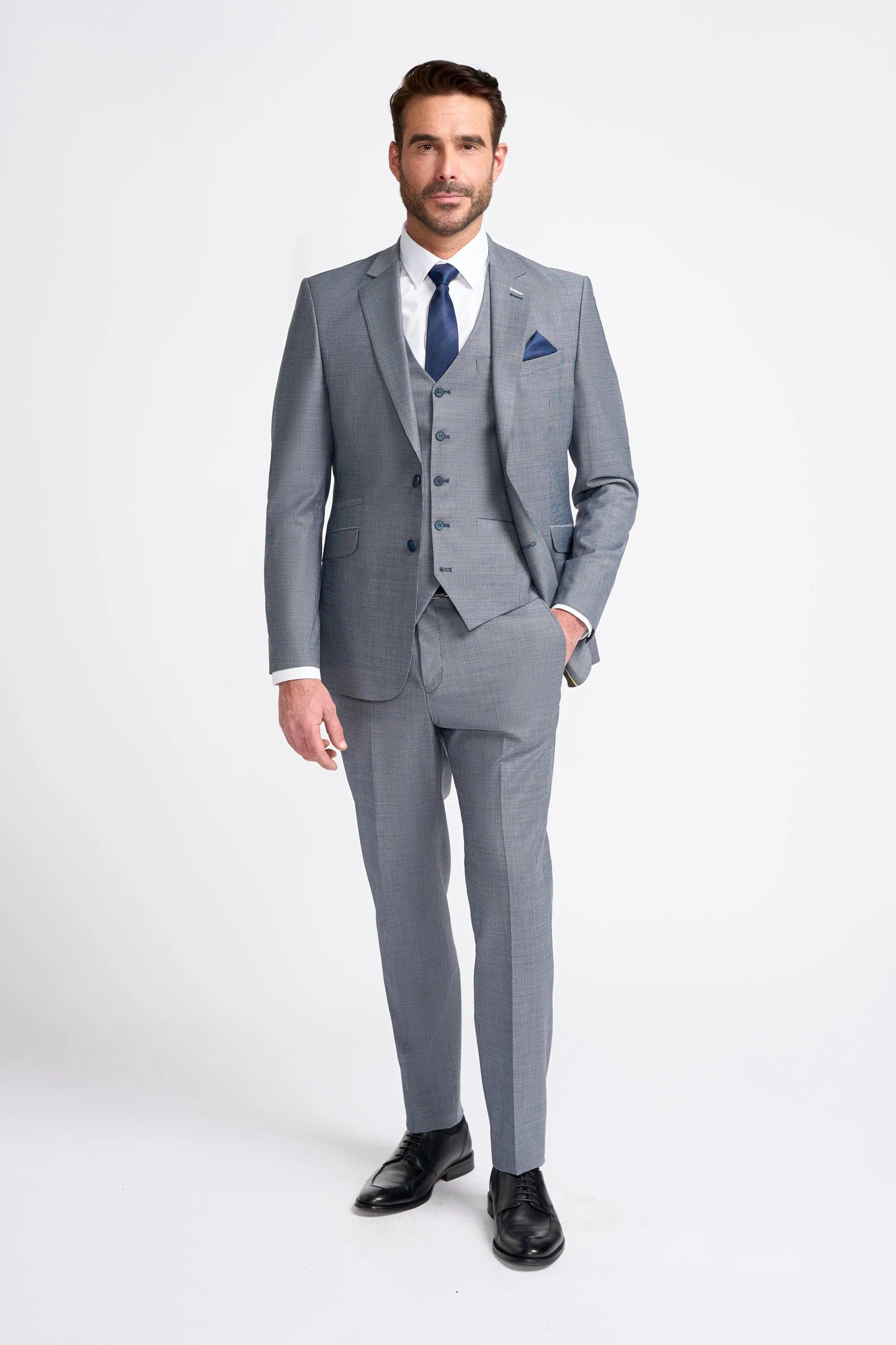 Bond Puppy Tooth Three Piece Suit