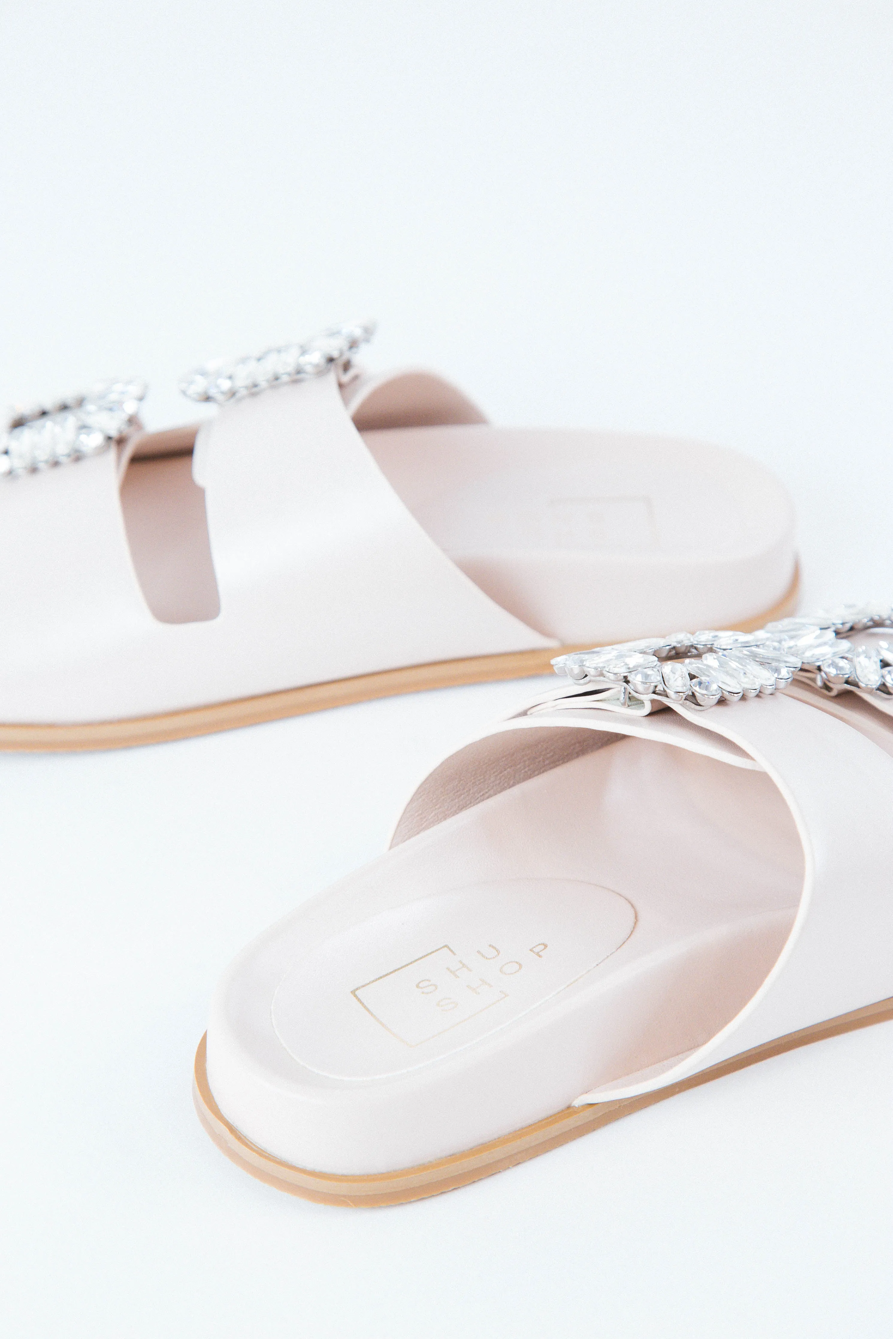 Bridget Slide On Sandal, Champagne | ShuShop