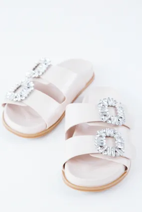 Bridget Slide On Sandal, Champagne | ShuShop