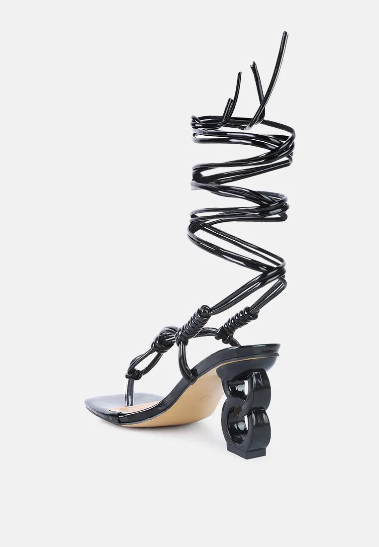 Cassino Strappy Lace Up Sandals