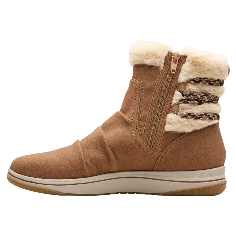 Clarks Breeze Cozy Dark Sand Textile Boot (Women's)