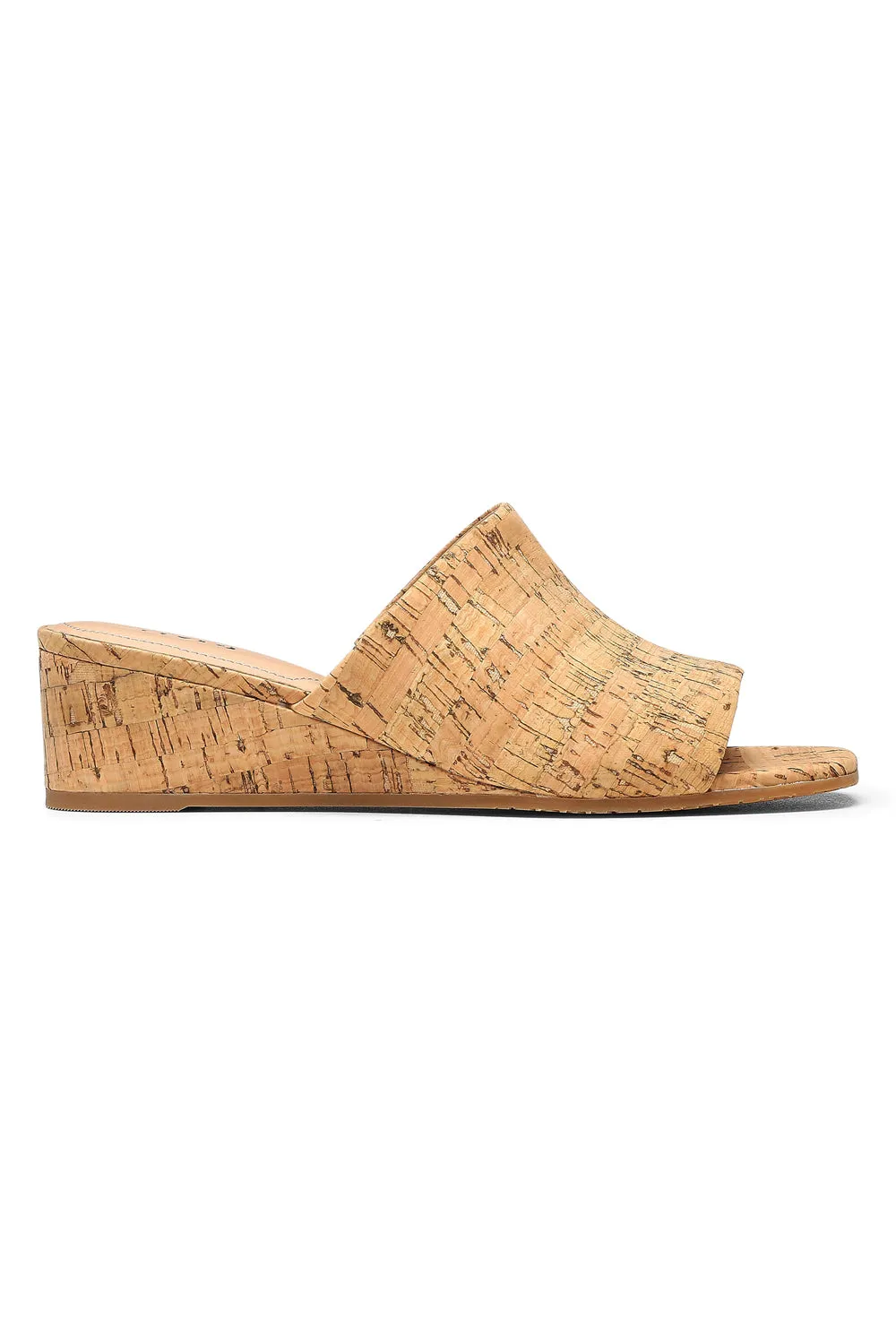 Claudine Wedge Mule Sandals - Natural