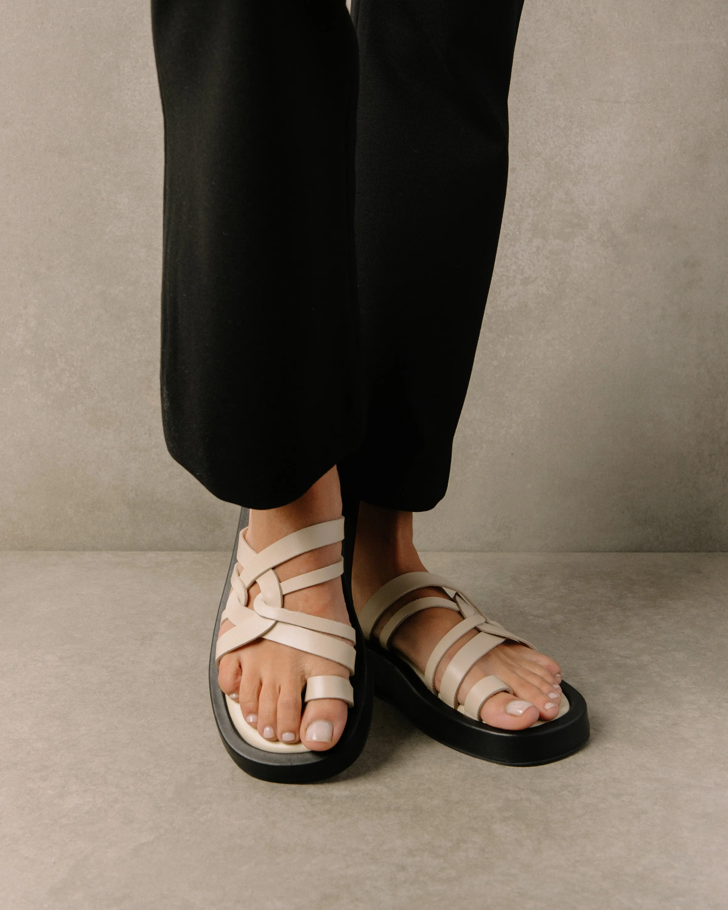 Cool Cream Leather Sandals