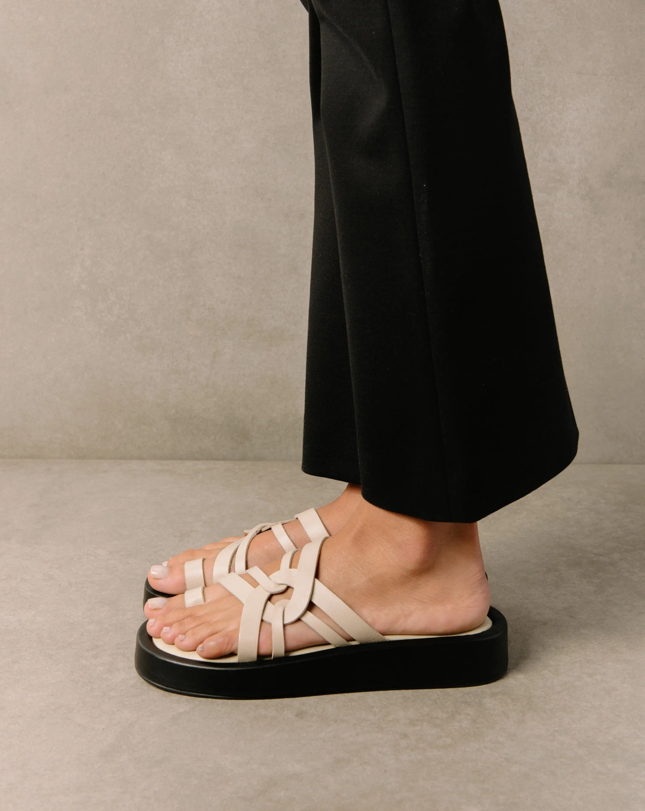 Cool Cream Leather Sandals