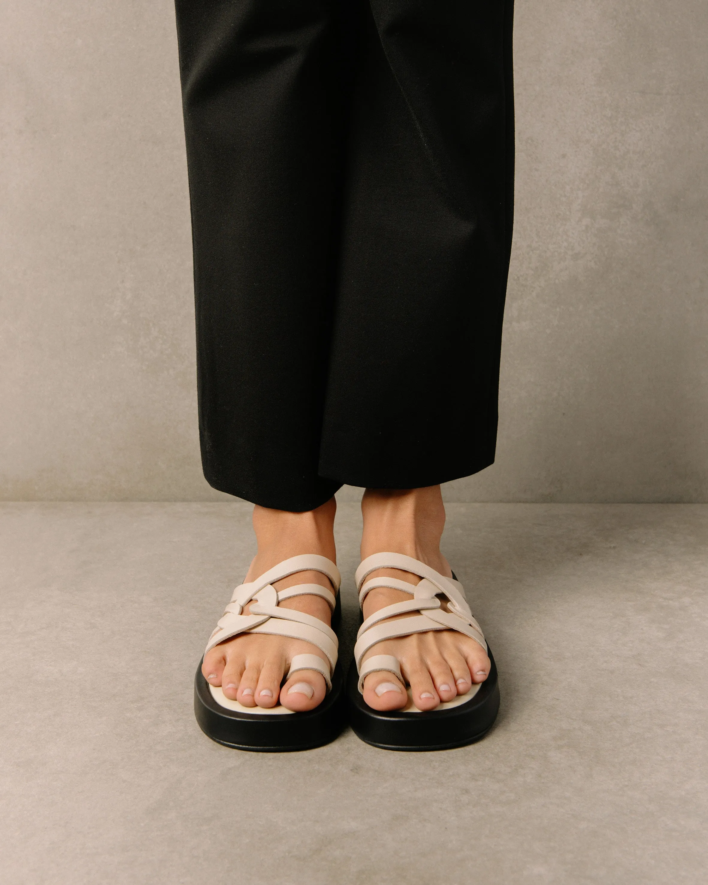 Cool Cream Leather Sandals