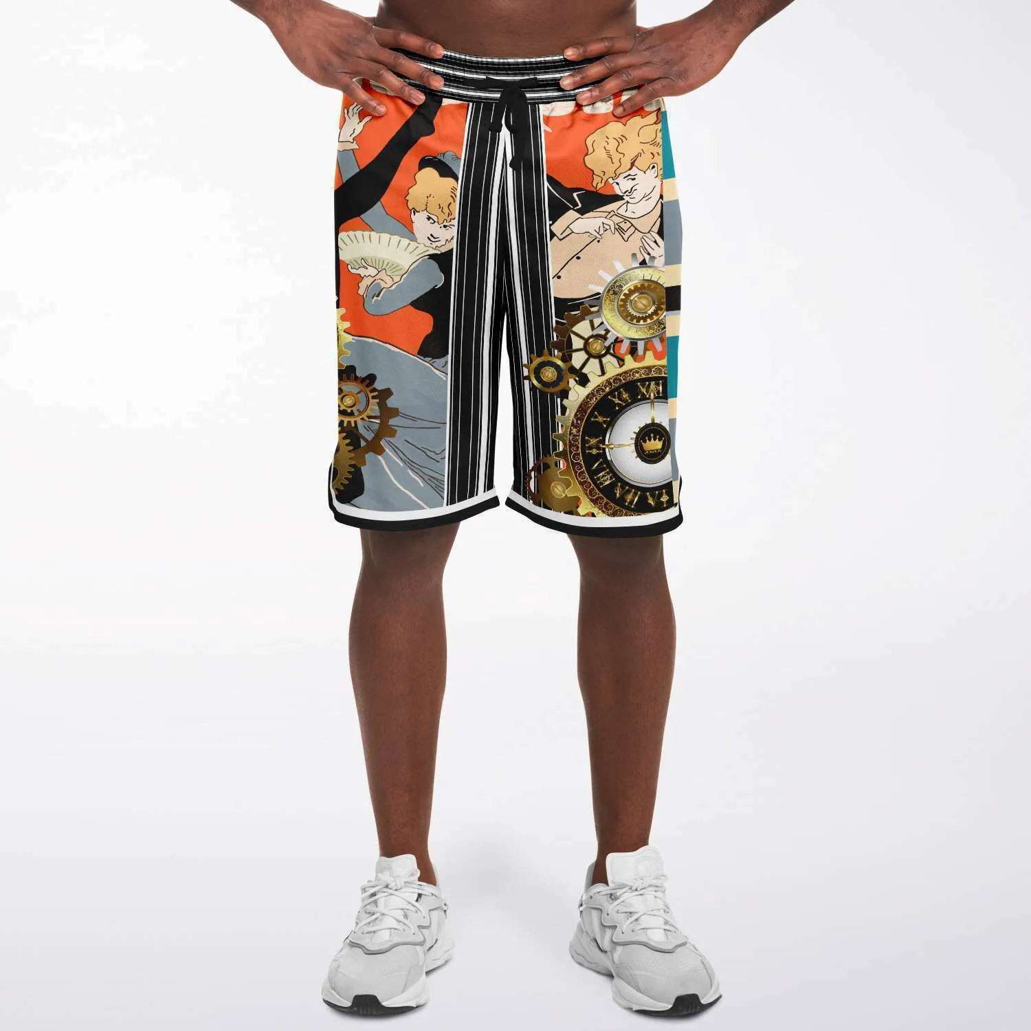 Dance Steps Pinstripe Basketball Shorts