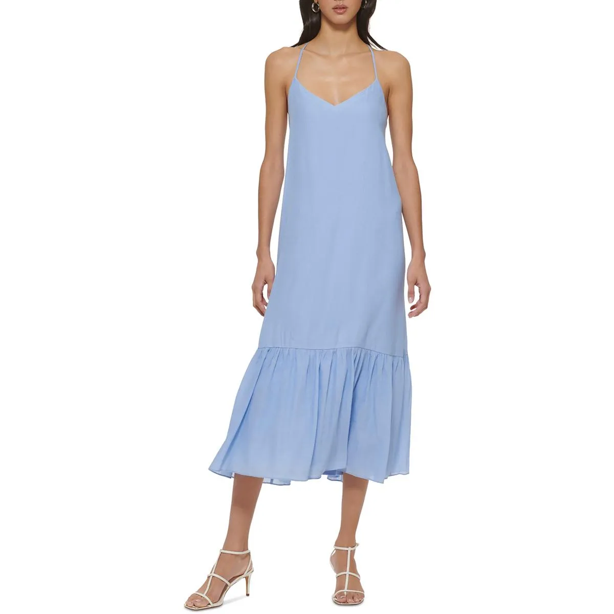 DKNY Womens Daytime Maxi Sundress