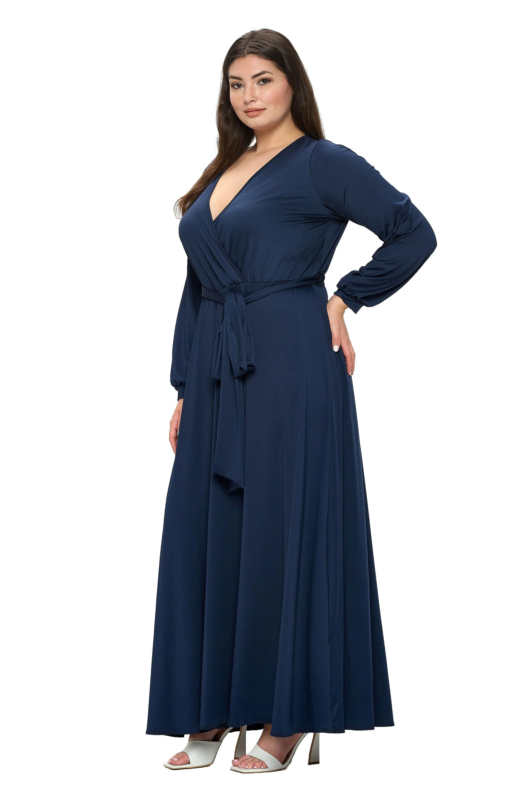 Espinoza Surplice Maxi Dress