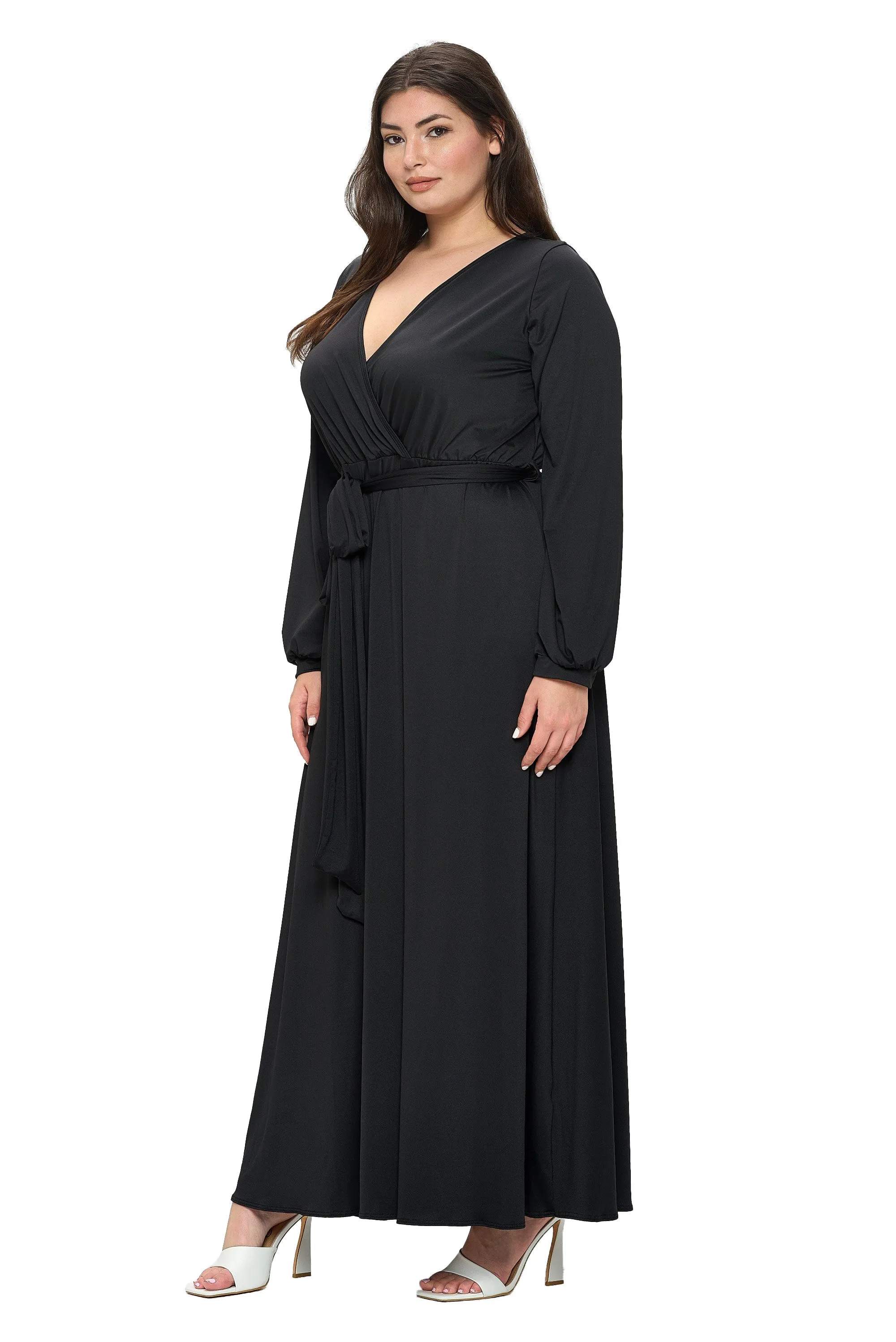 Espinoza Surplice Maxi Dress