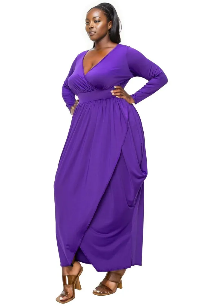 Giuliana Tulip Hem Maxi Dress