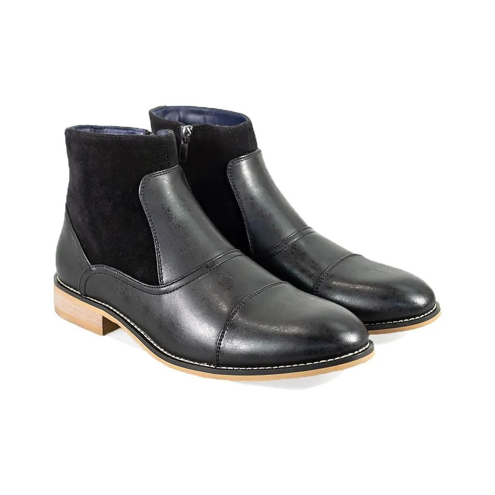 Halifax Black Side Zip Boots