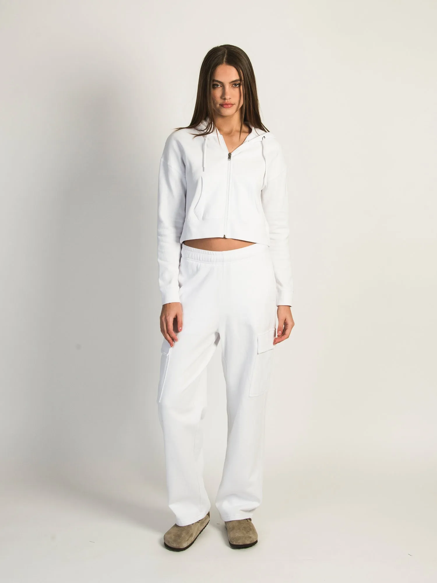 HARLOW ANDI CARGO SWEATPANTS - WHITE