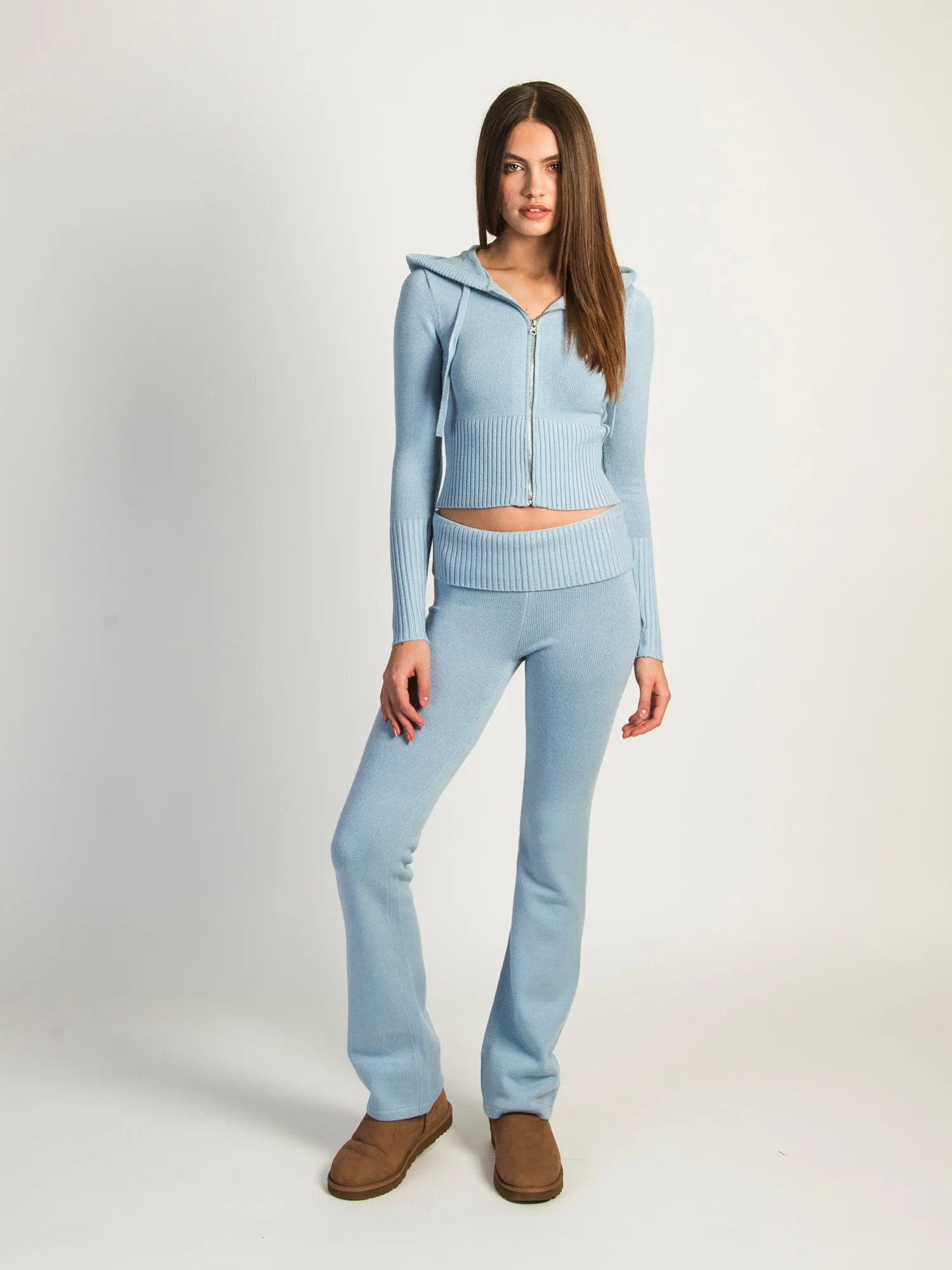 HARLOW BROOKE FLARE PANT - BABY BLUE