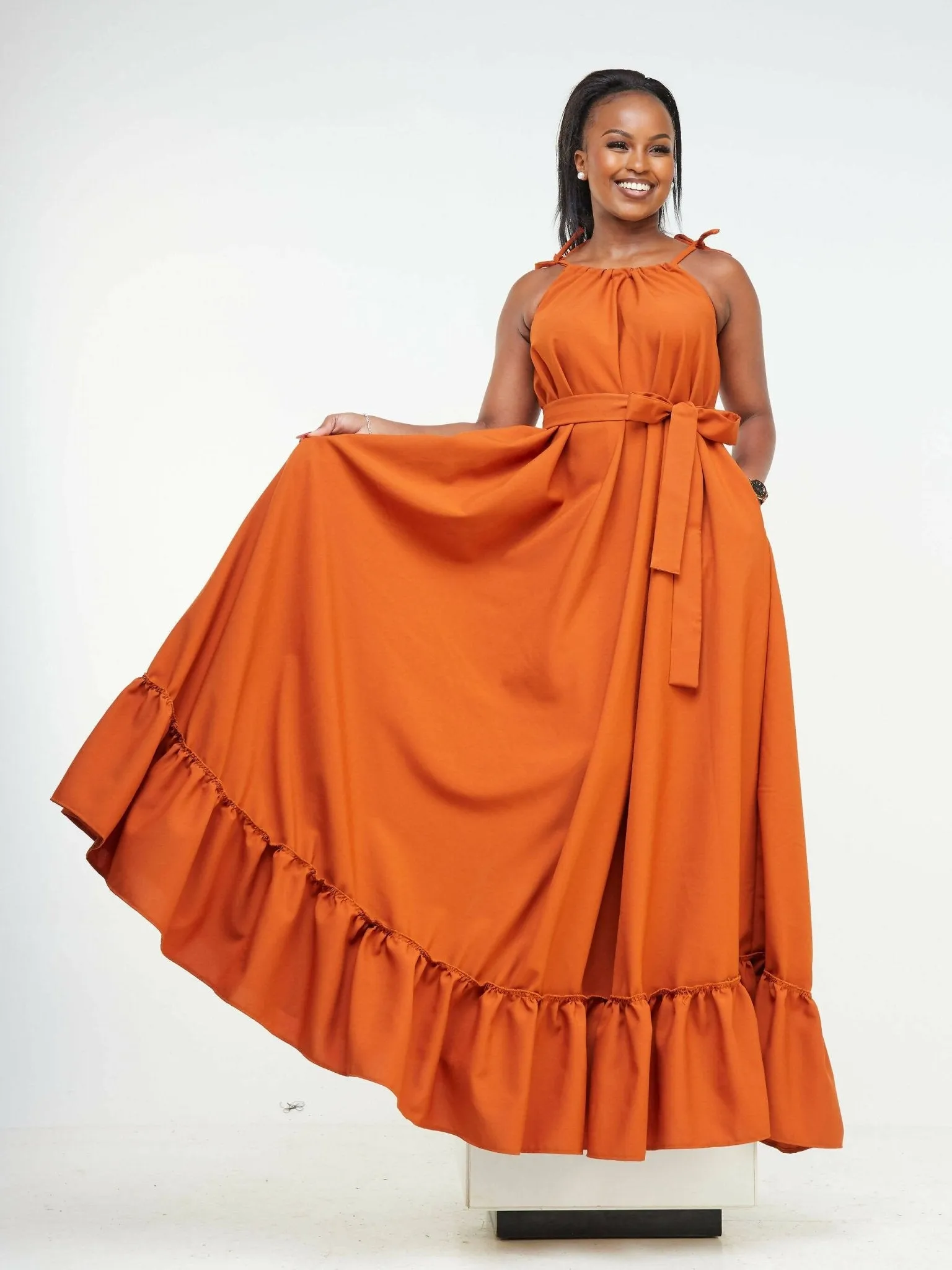 Izulu Lugard Dress - Burnt Orange