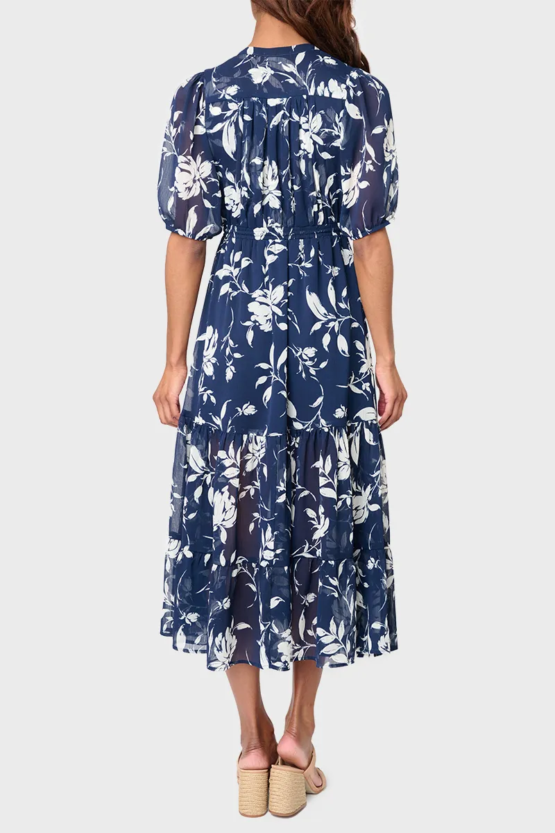 Kira Drawstring Midi Dress