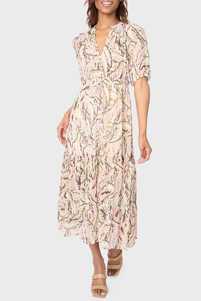 Kira Drawstring Midi Dress