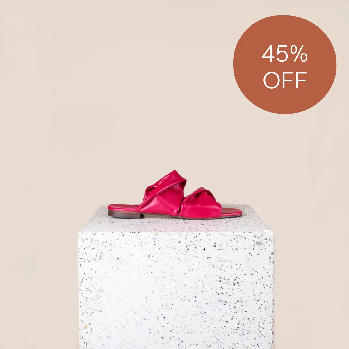 Lido - Fuchsia Nappa Sandals SAMPLE SALE - FINAL SALE