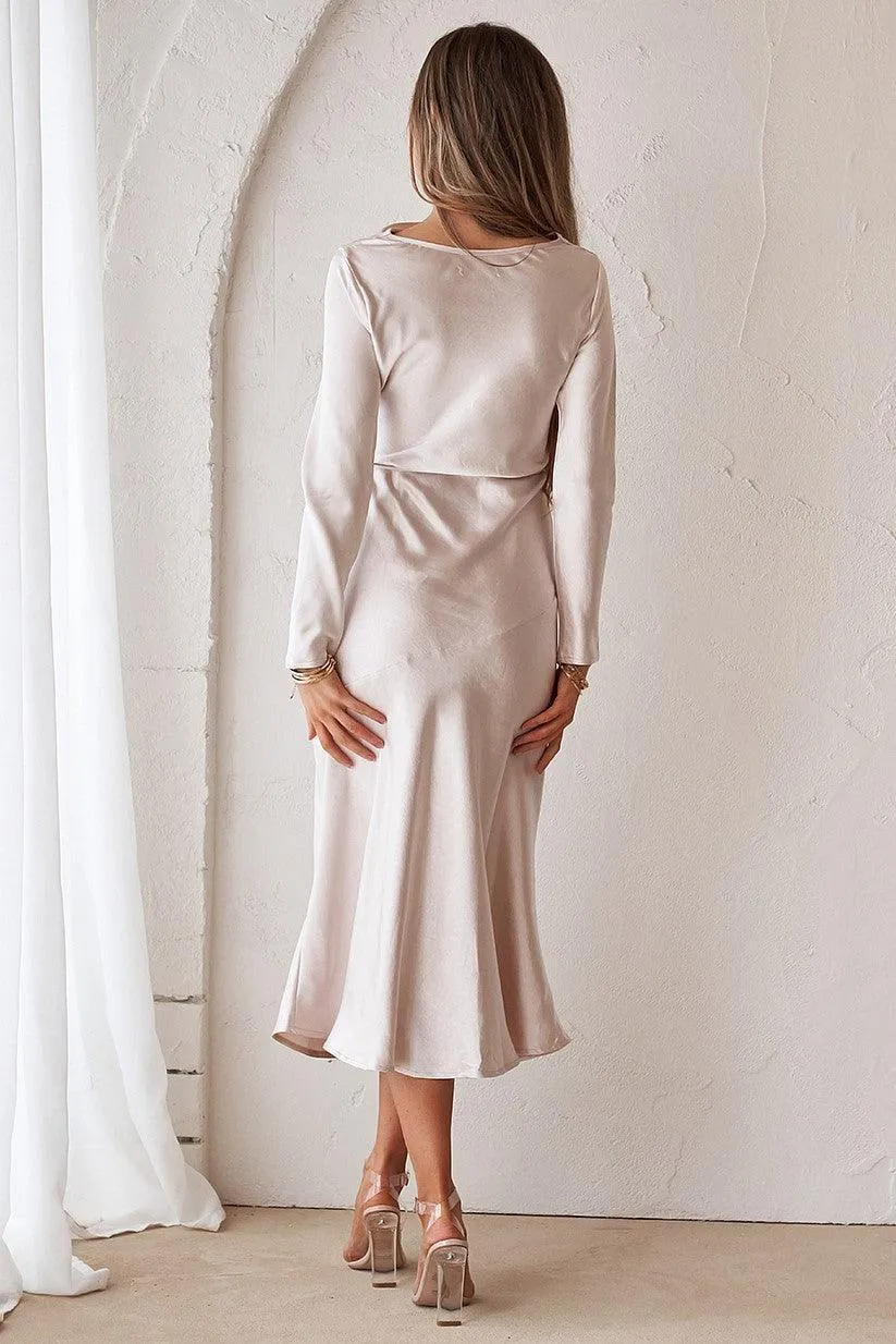 Luna Midi Dress - Champagne