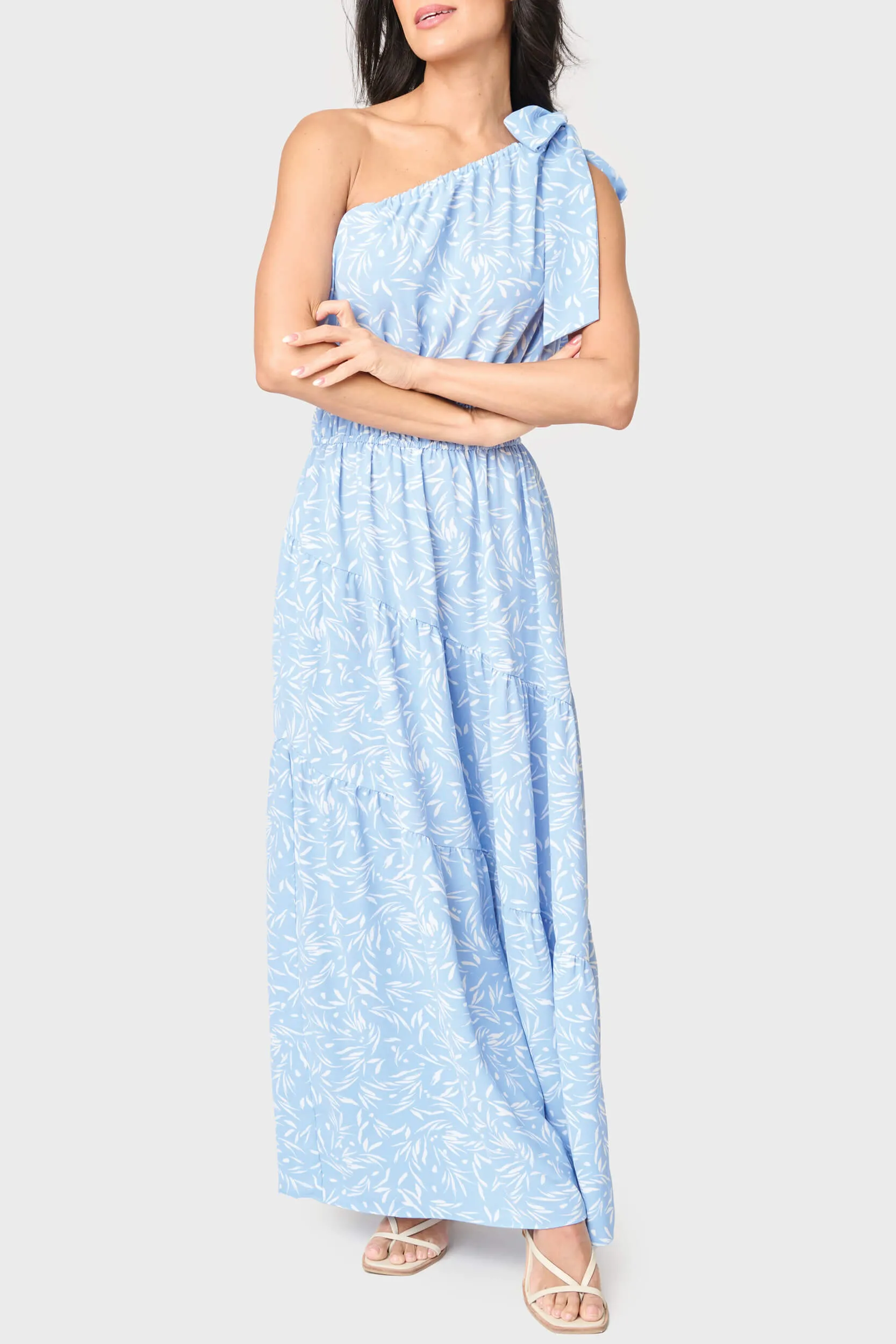 Maya One Shoulder Tiered Maxi Dress