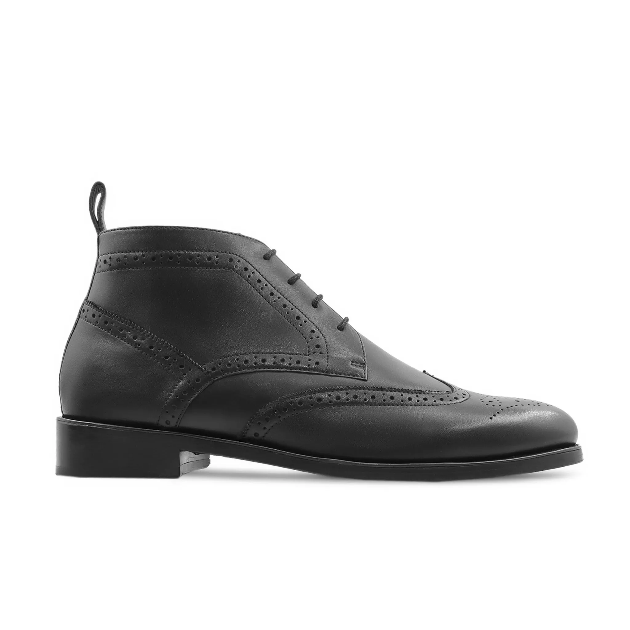 Mechel - Men's Black Calf Leather Chukka Boot