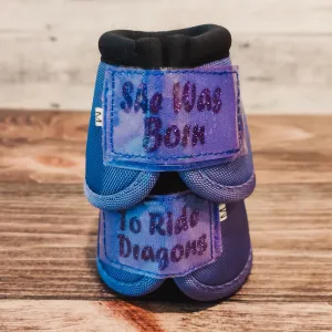 Medium "Born to Ride Dragons" Purple Weaver Bells