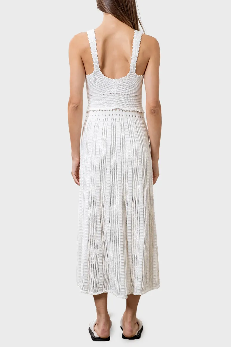 Moon River Crochet Midi Dress