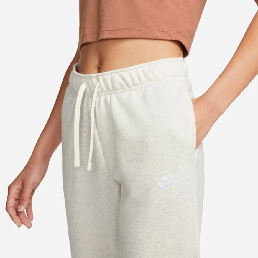 NIKE WOMEN'S SPORTSWEAR CLUB FLEECE MID-RISE BEIGE TRACKPANTS