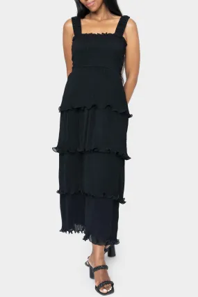 Reset By Jane Ruffle Tier Midi Dress