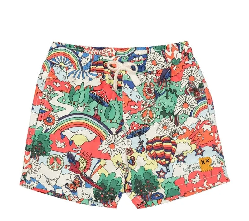 Rock Your Kid - Peace is the World Boardshorts with mesh lining