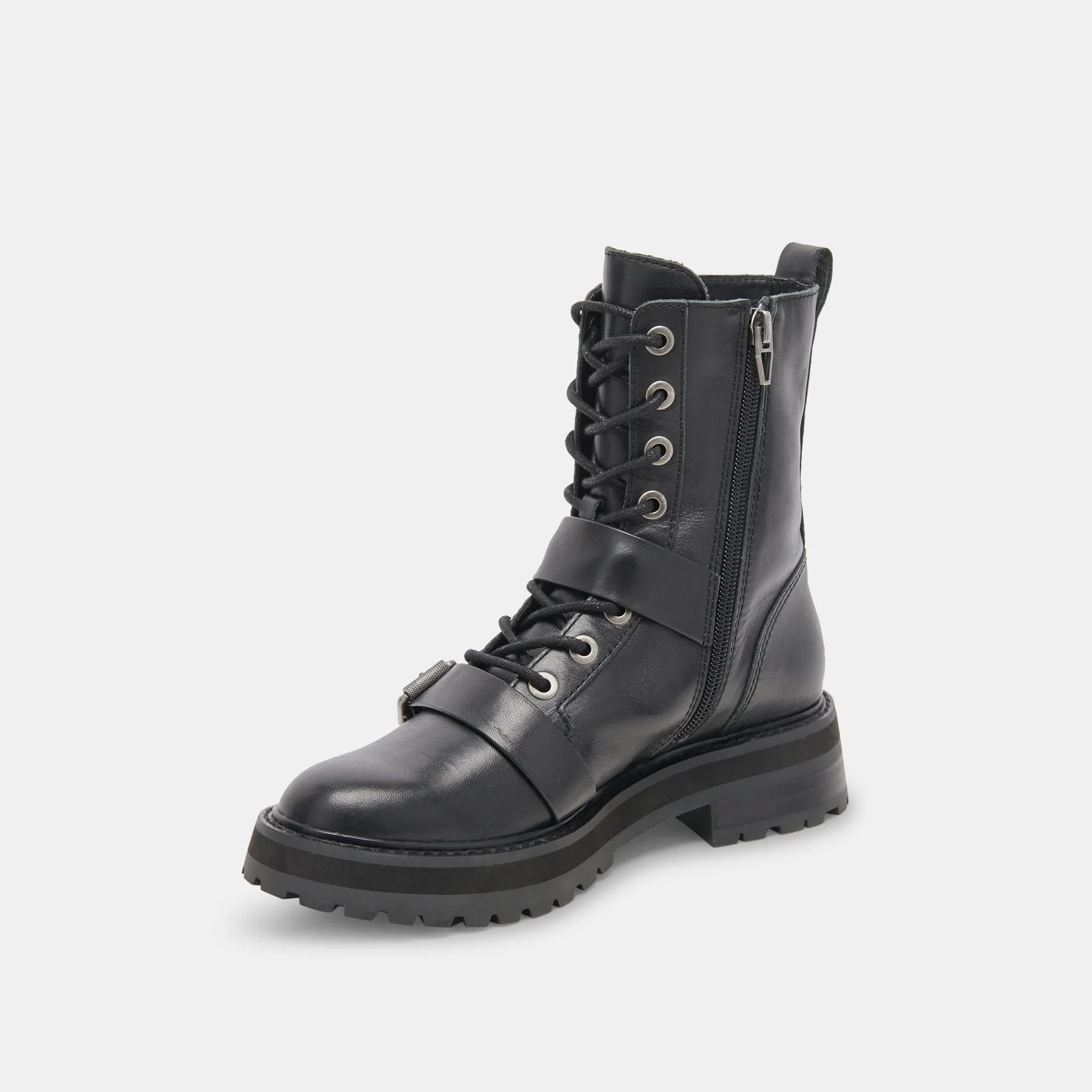 RONSON BOOTS BLACK LEATHER - re:vita