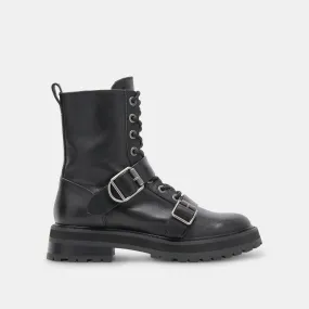 RONSON BOOTS BLACK LEATHER - re:vita