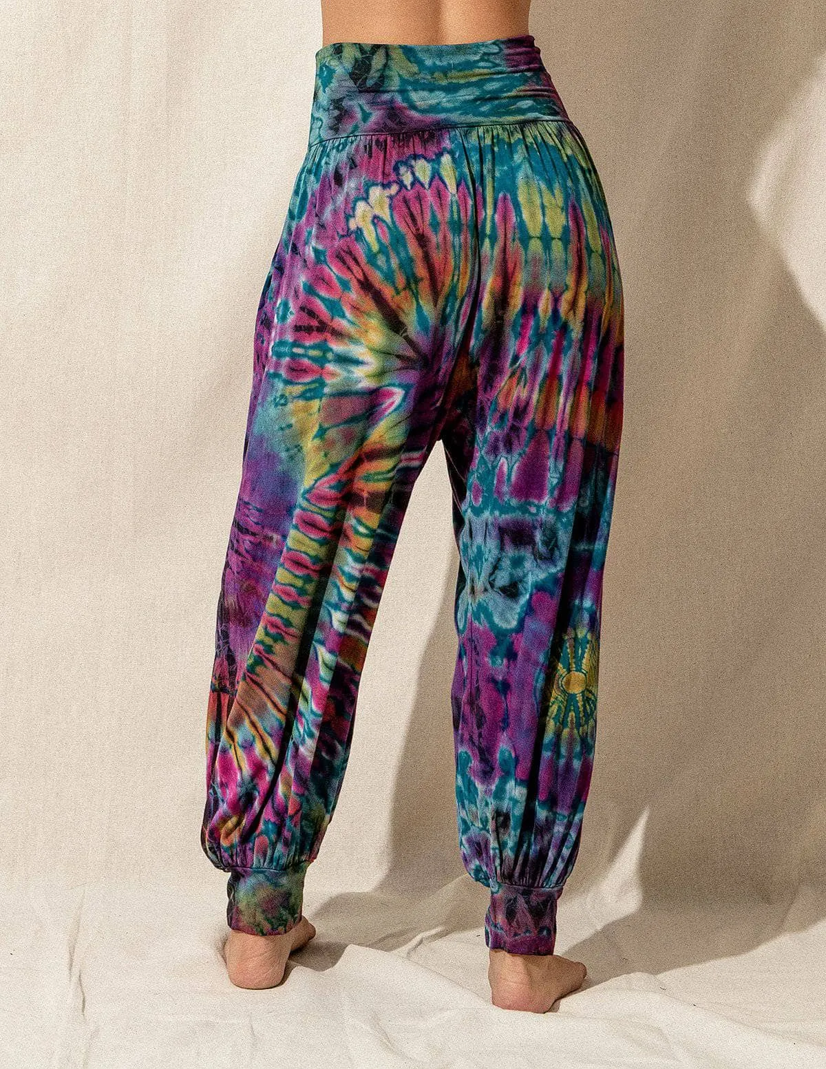 Tie-Dye Harem Pants - Teal - As-Is-Clearance