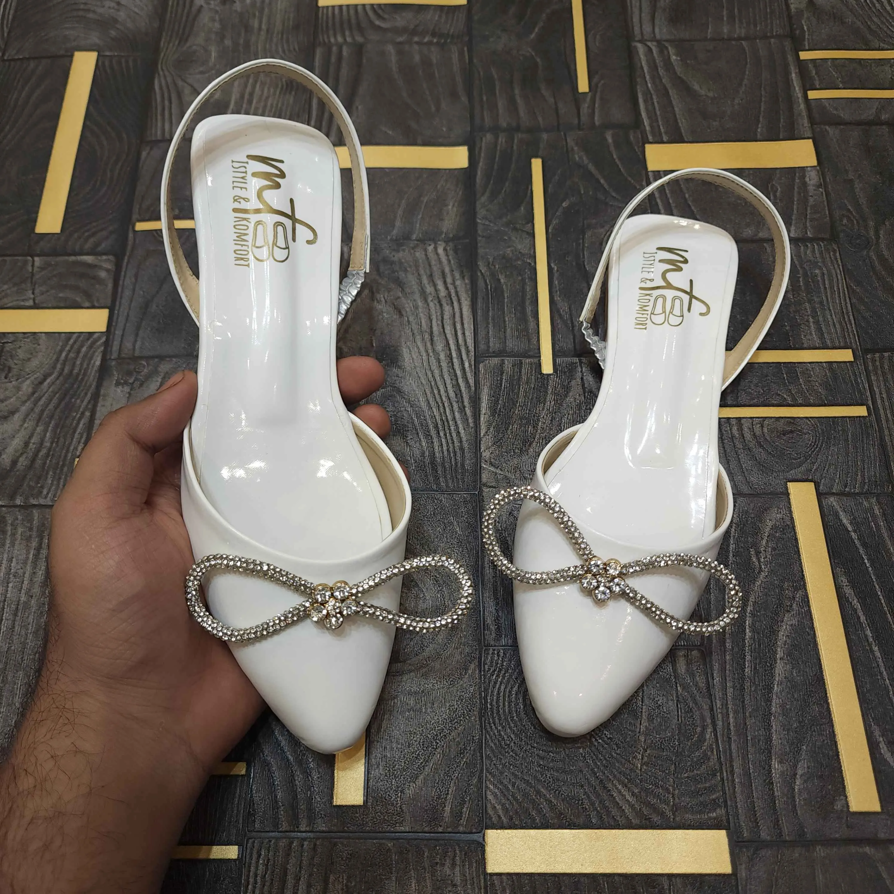 White Close Toe Sandals