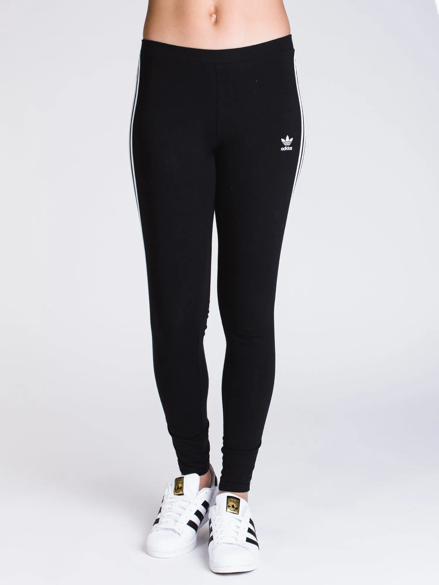 WOMENS 3 STRIPE TIGHT - BLACK - CLEARANCE