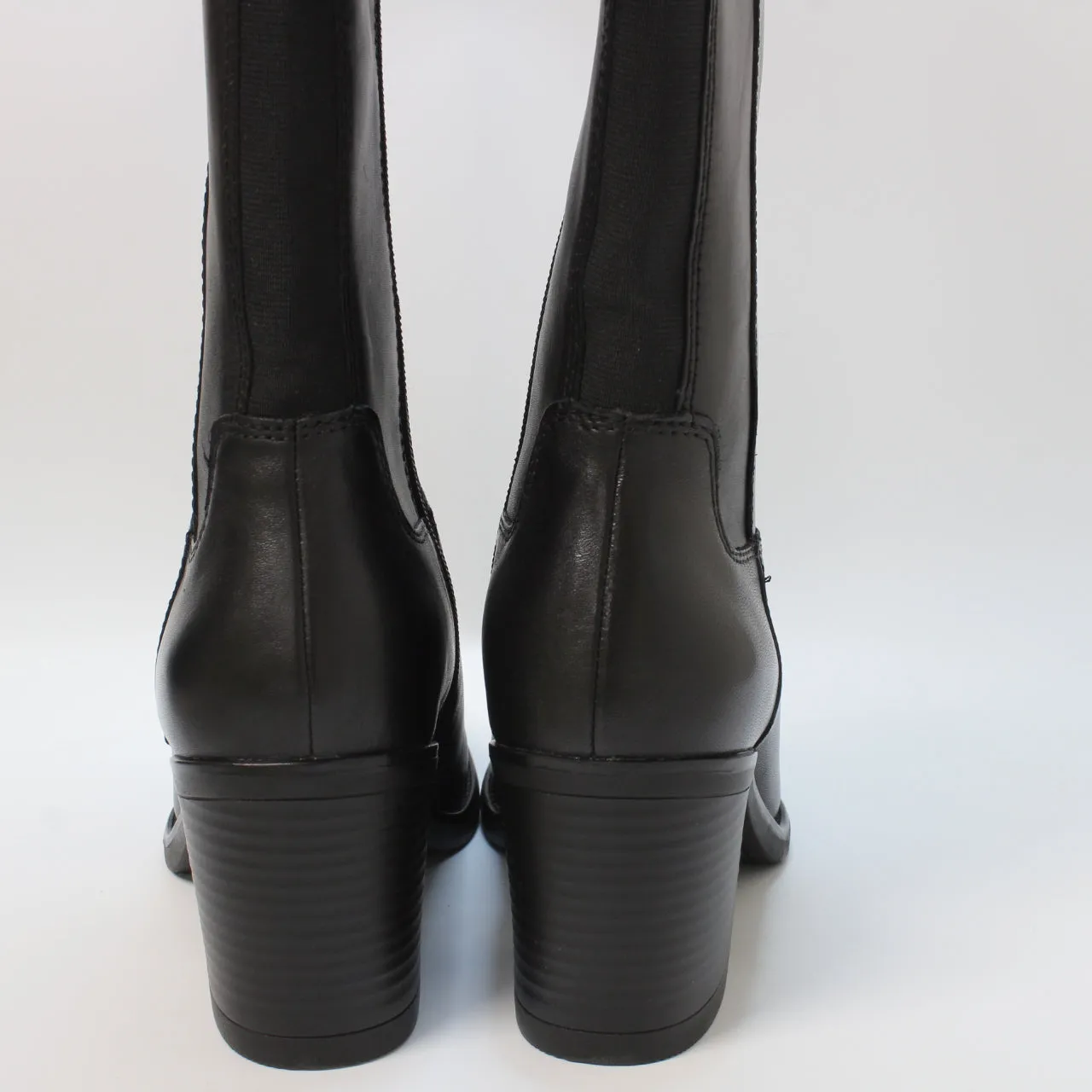 Womens Office Kabana Knee Boots Black Leather